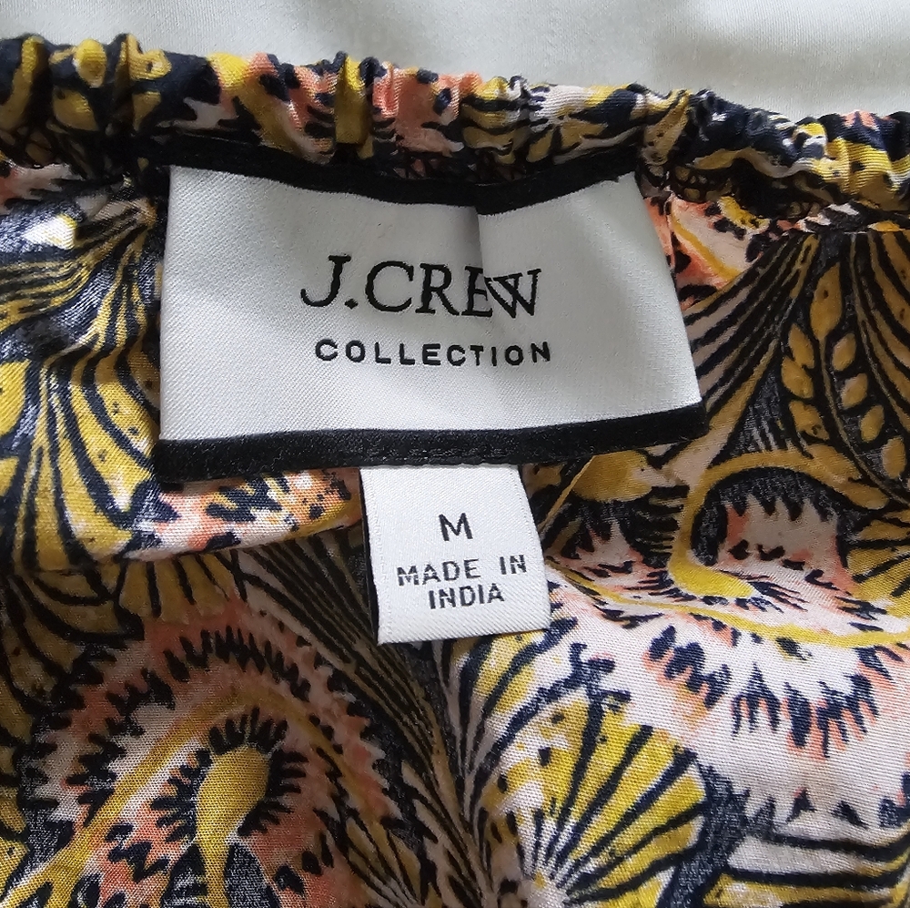 J.Crew Oahu V-Neck Tiered Maxi Dress - Dandelion Swirl - Sz M - Picture 6 of 9